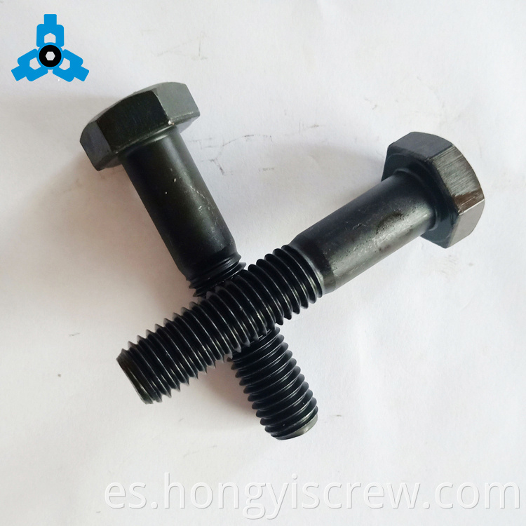 DIN931 Soporte de stock de acero de acero de carbono DIN931 Black Hex Bolt